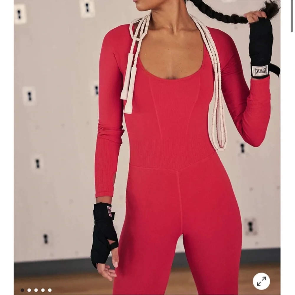 FP Movement by Free People Red Jumpsuit - Picture 1 of 6